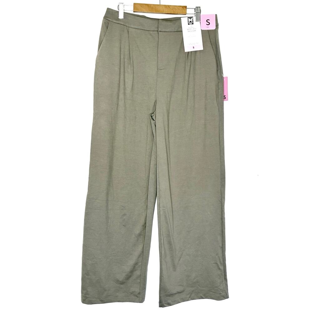 Member's Mark Light Brown Wide Leg Trouser Soft Knit NWT Womens Small